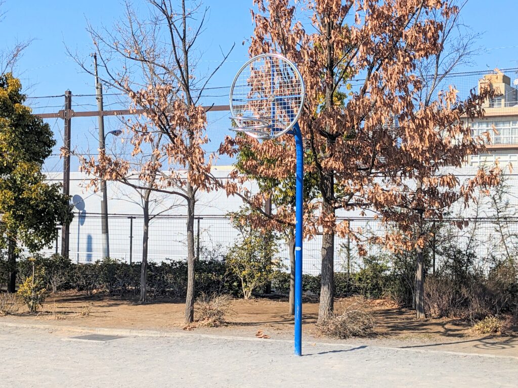 志茂ゆりの木公園のバスケットゴール