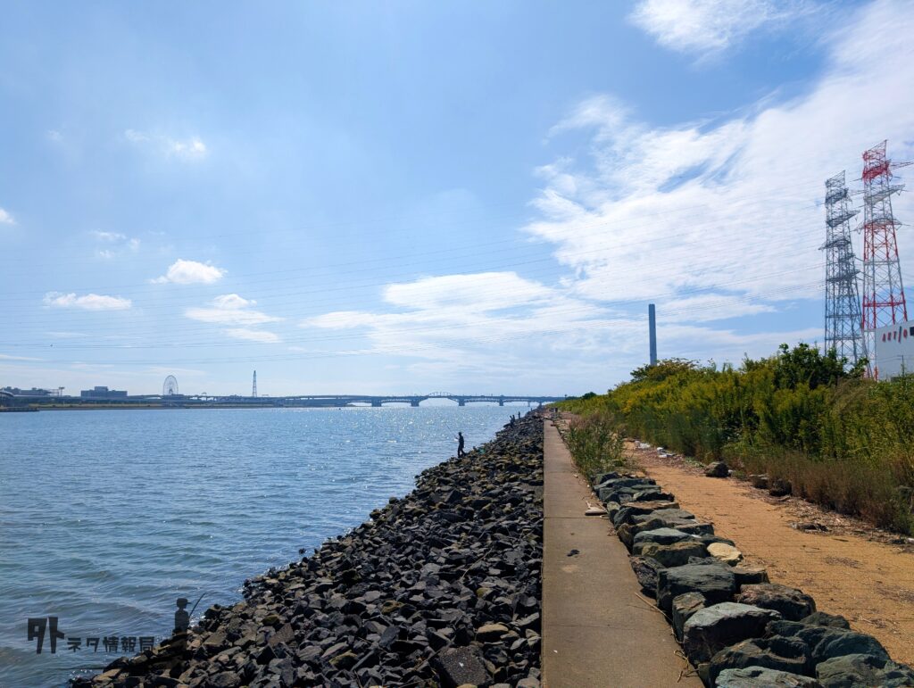 荒川砂町水辺公園のゴロタ場エリア