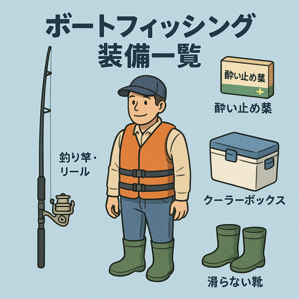 ボートフィッシング装備一覧