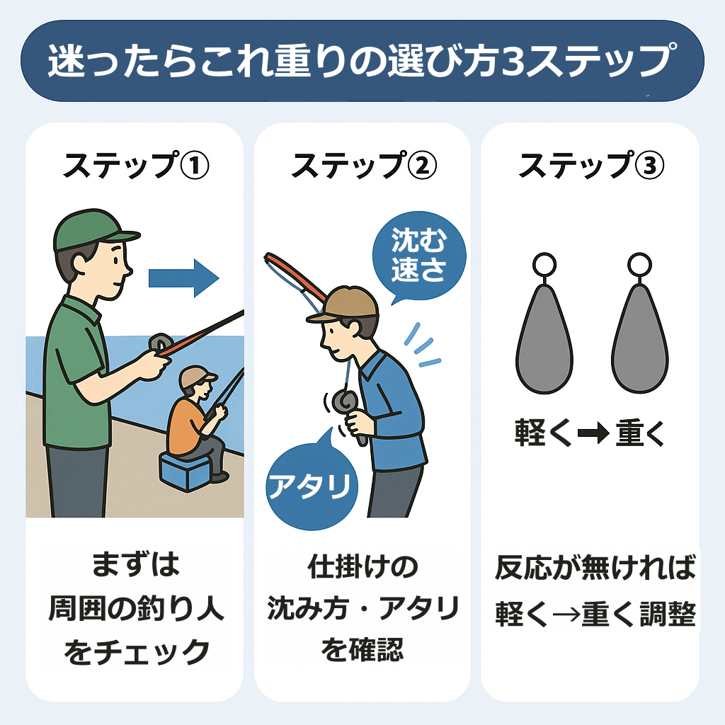 釣り重り調整