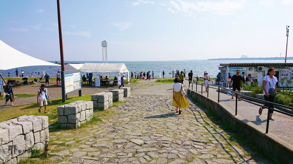 渚橋を渡った所