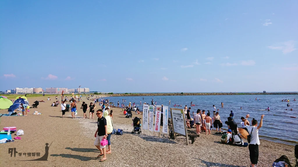 葛西海浜公園の西なぎさ左側(海水浴場)