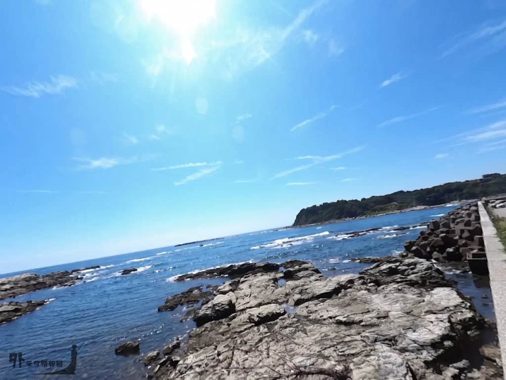 松輪漁港横の磯場
