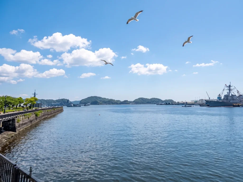 ヴェルニー公園遊から見る海