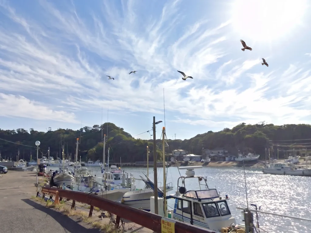 間口漁港の船宿（喜平治丸）